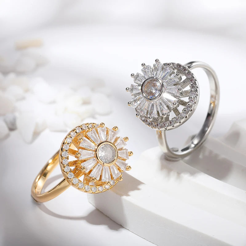 SpinBloom Silver Flat